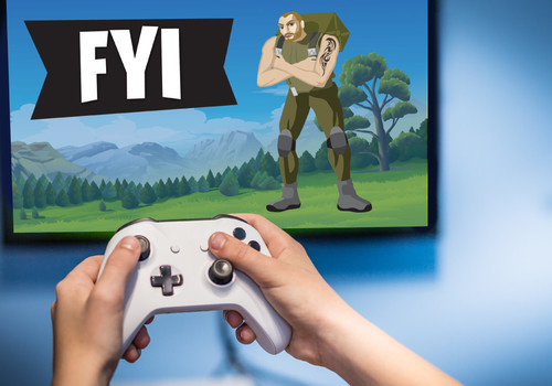 Parents FYI Fortnite image of Game Play Child Hands on Controller
